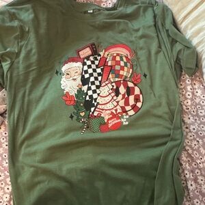 Festive Green Graphic T-Shirt